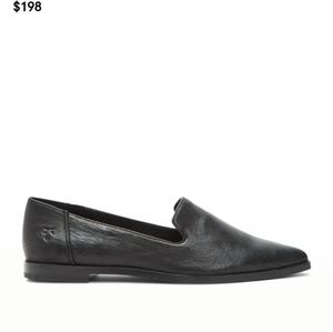 Frye Kenzie Venetian Leather Flats Black Casual Comfortable Pointed Toe Slip On